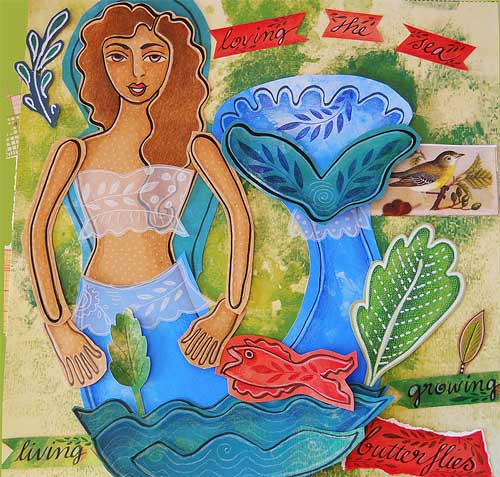 wrenrose mermaid collage